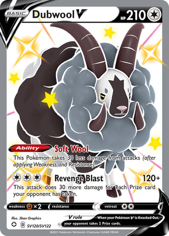 Pokemon | Dubwool V (SV120/SV122) [Sword & Shield: Shining Fates] | The Nerd Merchant