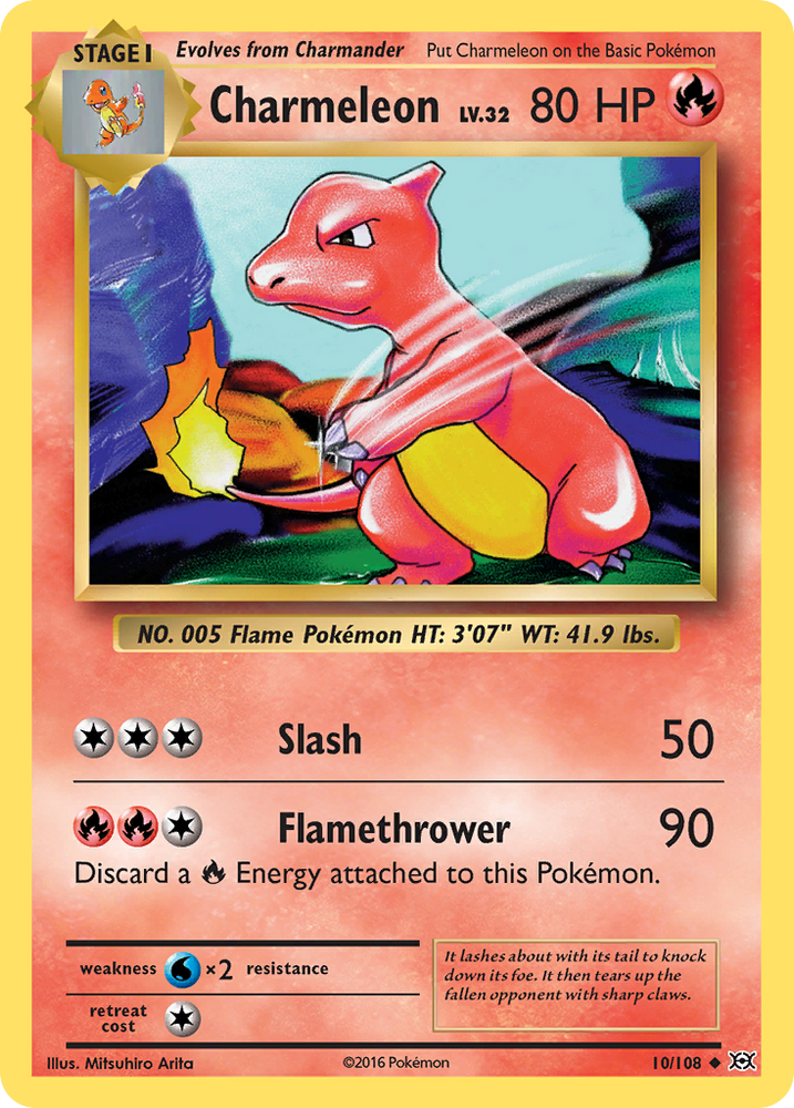 Pokemon | Charmeleon (10/108) [XY: Evolutions] | The Nerd Merchant