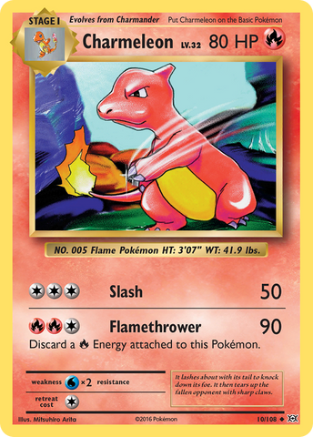 Pokemon | Charmeleon (10/108) [XY: Evolutions] | The Nerd Merchant