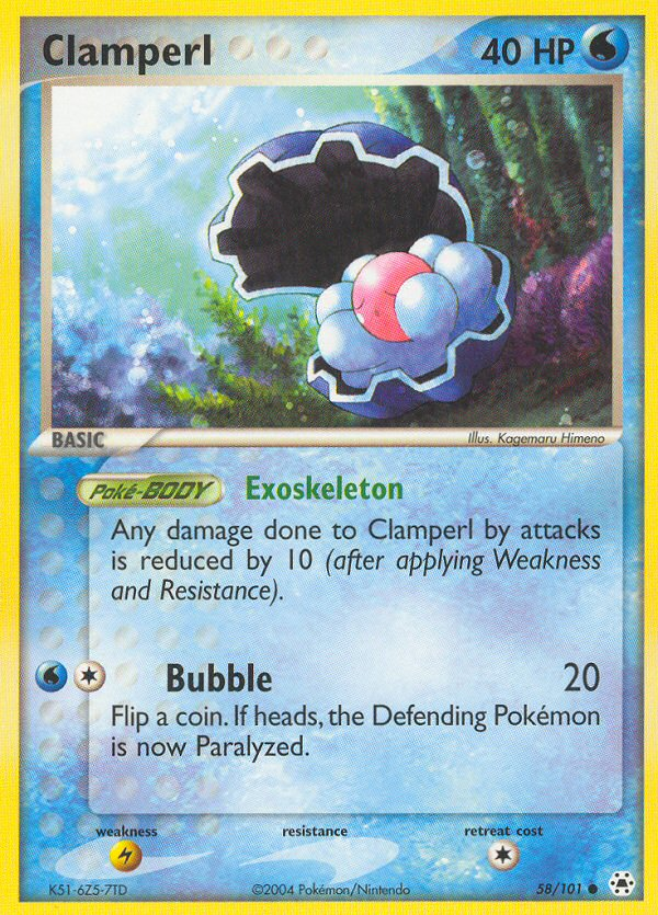 Pokemon | Clamperl (58/101) [EX: Hidden Legends] | The Nerd Merchant