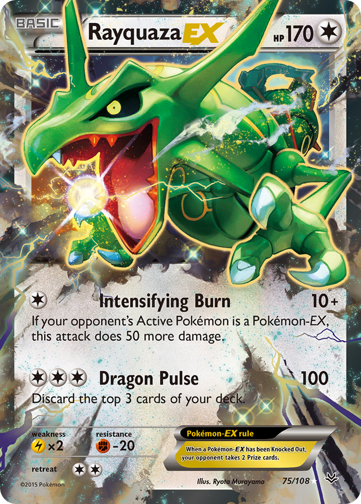 Pokemon | Rayquaza EX (75/108) [XY: Roaring Skies] | The Nerd Merchant