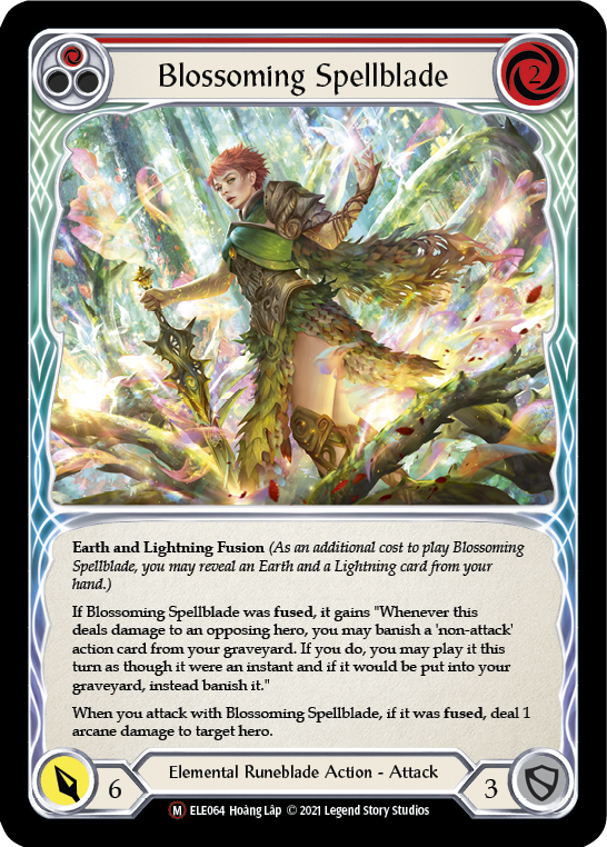 Flesh and Blood TCG | Blossoming Spellblade [U-ELE064] (Tales of Aria Unlimited)  Unlimited Rainbow Foil | The Nerd Merchant