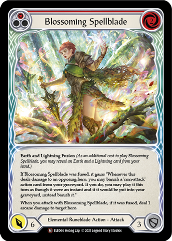 Flesh and Blood TCG | Blossoming Spellblade [U-ELE064] (Tales of Aria Unlimited)  Unlimited Rainbow Foil | The Nerd Merchant