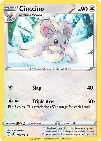 Pokemon | Cinccino (125/172) [Sword & Shield: Brilliant Stars] | The Nerd Merchant