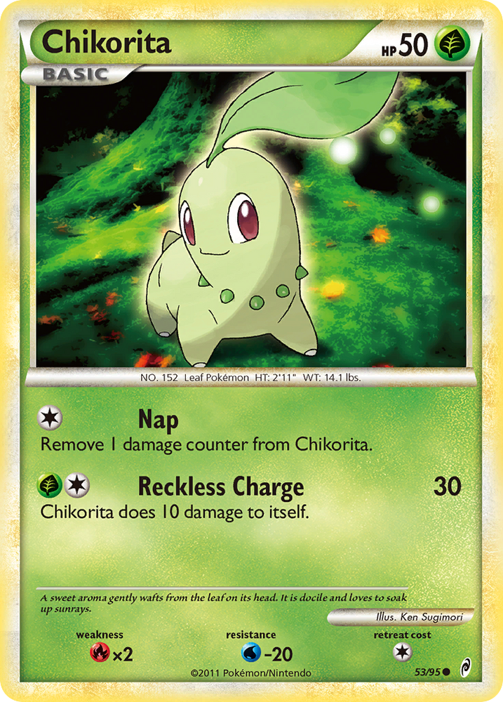 Pokemon | Chikorita (53/95) [HeartGold & SoulSilver: Call of Legends] | The Nerd Merchant