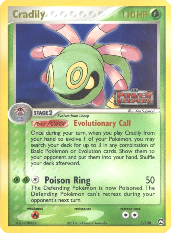 Pokemon | Cradily (7/108) (Stamped) [EX: Power Keepers] | The Nerd Merchant