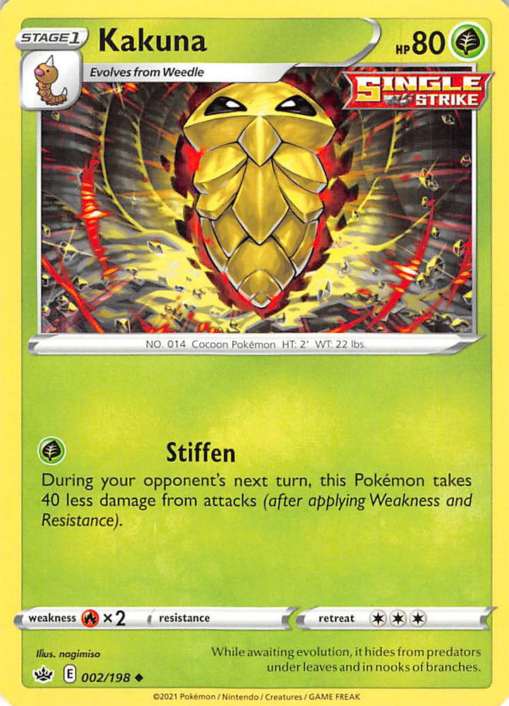 Pokemon | Kakuna (002/198) [Sword & Shield: Chilling Reign] | The Nerd Merchant