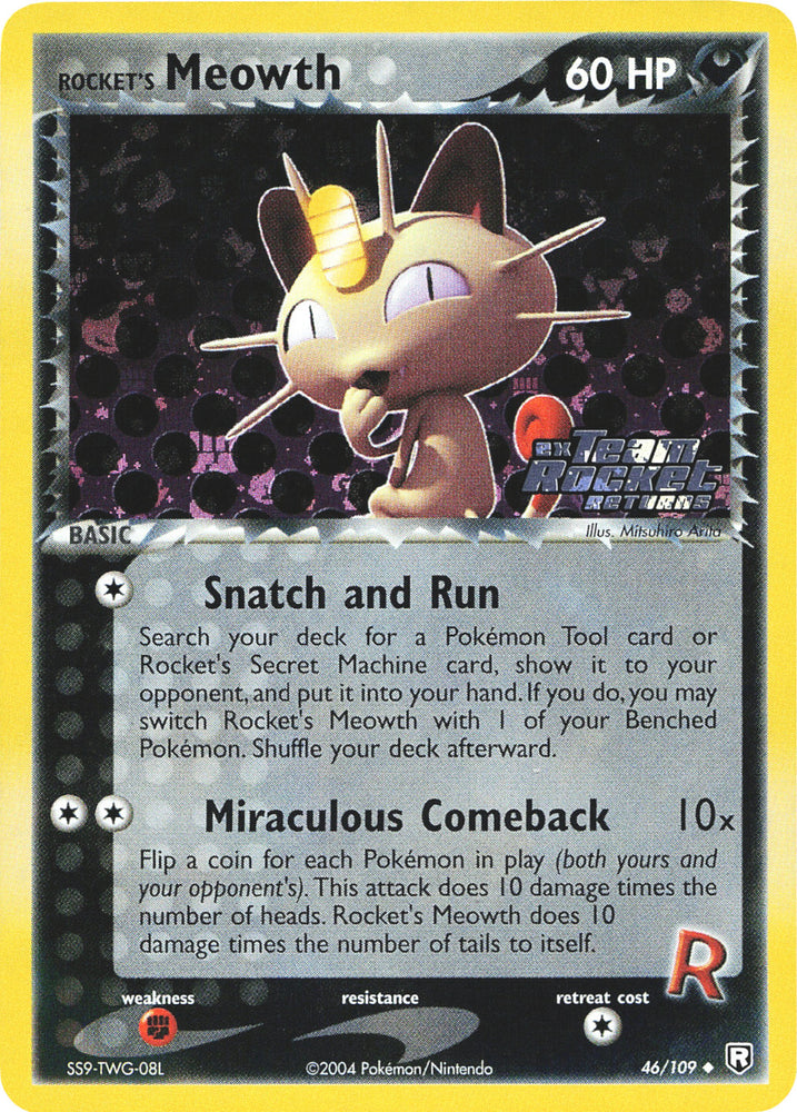 Pokemon | Rocket's Meowth (46/109) (Stamped) [EX: Team Rocket Returns] | The Nerd Merchant