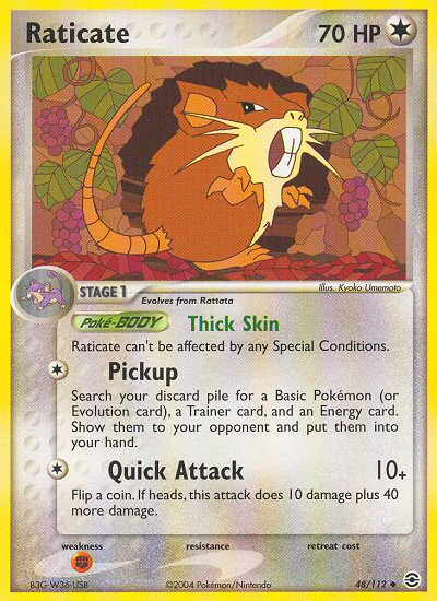 Pokemon | Raticate (48/112) [EX: FireRed & LeafGreen] | The Nerd Merchant