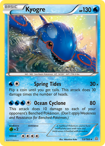 Pokemon | Kyogre (53/160) [XY: Primal Clash] | The Nerd Merchant