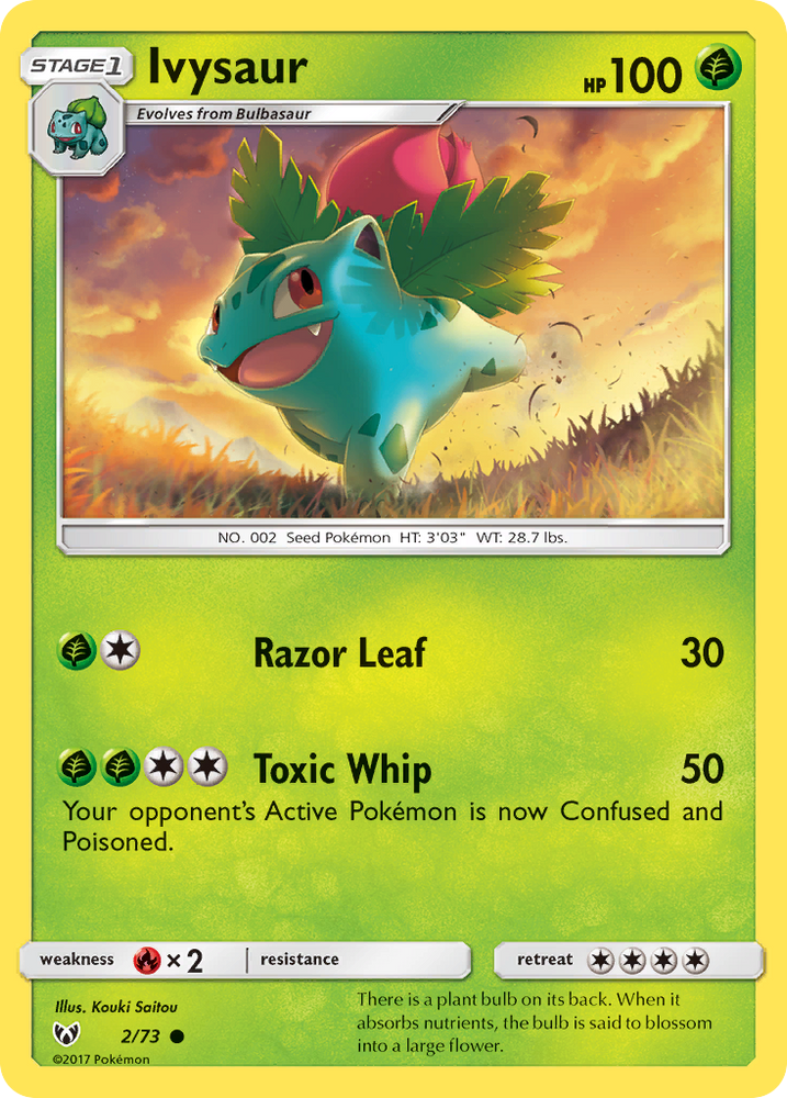 Pokemon | Ivysaur (2/73) [Sun & Moon: Shining Legends] | The Nerd Merchant