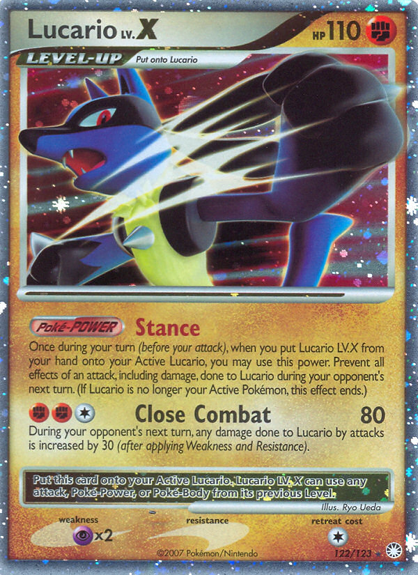 Pokemon | Lucario LV.X (122/123) [Diamond & Pearl: Mysterious Treasures] | The Nerd Merchant