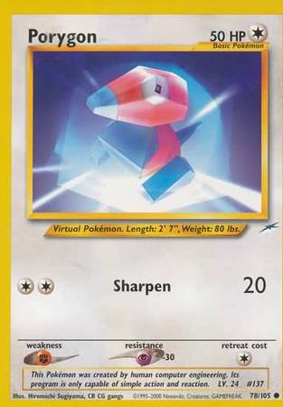 Pokemon | Porygon (78/105) [Neo Destiny Unlimited] | The Nerd Merchant