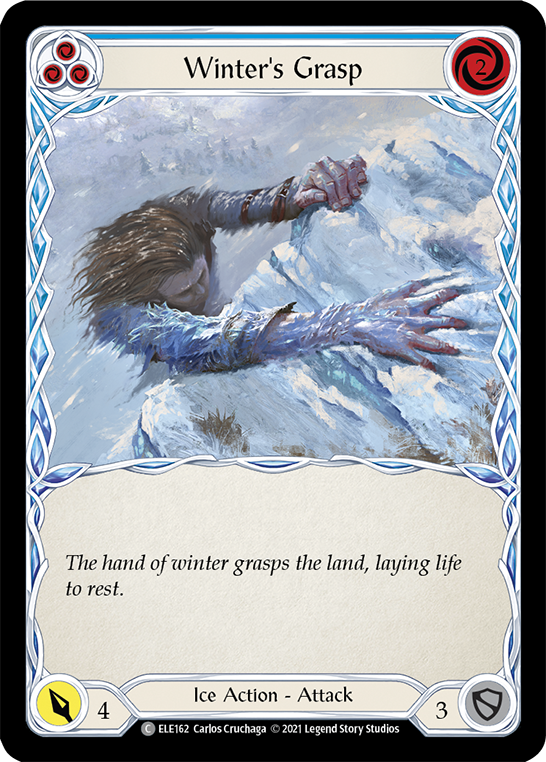 Flesh and Blood TCG | Winter's Grasp (Blue) [ELE162] (Tales of Aria)  1st Edition Rainbow Foil | The Nerd Merchant