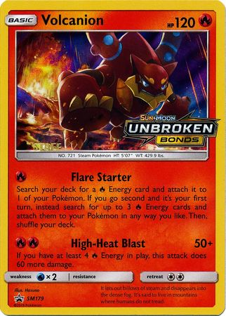 Pokemon | Volcanion (SM179) (Staff Prerelease Promo) [Sun & Moon: Black Star Promos] | The Nerd Merchant