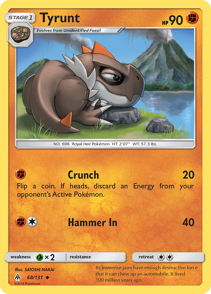 Pokemon | Tyrunt (68/131) [Sun & Moon: Forbidden Light] | The Nerd Merchant
