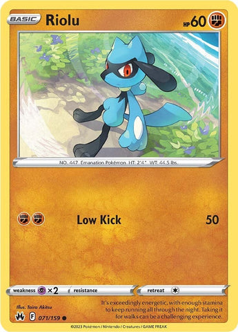 Pokemon | Riolu (071/159) [Sword & Shield: Crown Zenith] | The Nerd Merchant