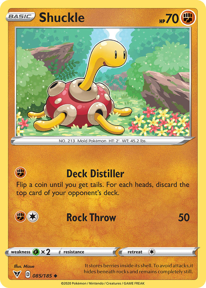 Pokemon | Shuckle (085/185) [Sword & Shield: Vivid Voltage] | The Nerd Merchant