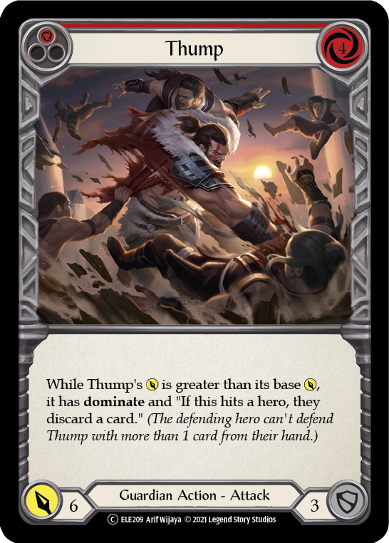 Flesh and Blood TCG | Thump (Red) [U-ELE209] (Tales of Aria Unlimited)  Unlimited Rainbow Foil | The Nerd Merchant