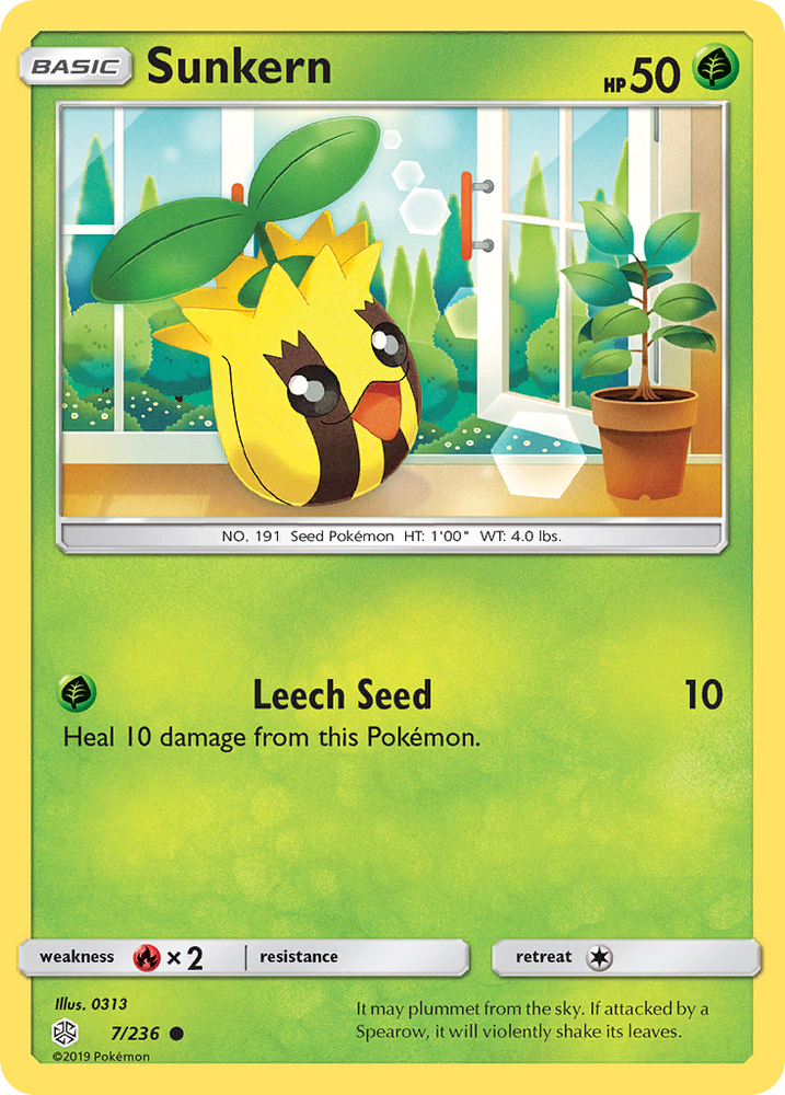 Pokemon| Sunkern (7/236) [Sun & Moon: Cosmic Eclipse] | The Nerd Merchant