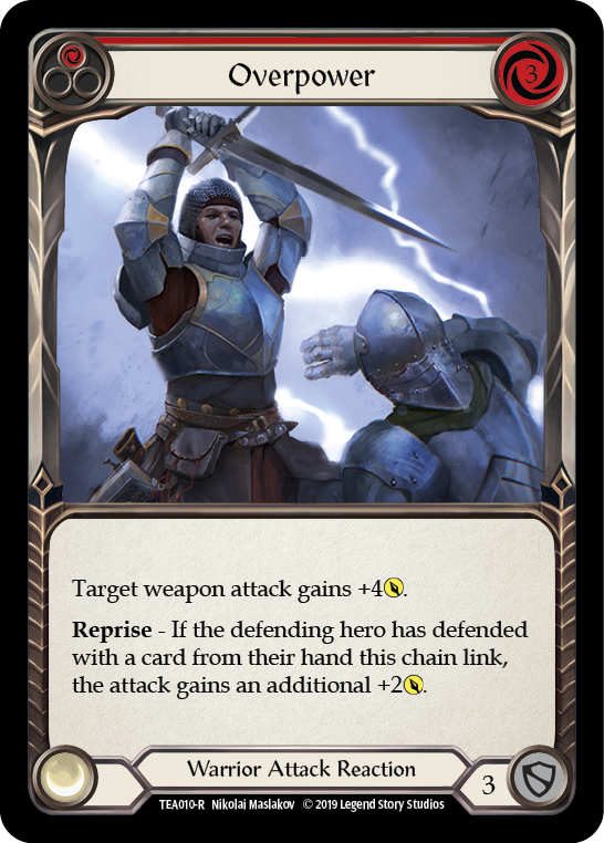 Flesh and Blood TCG | Overpower (Red) [TEA010-R] (Dorinthea Hero Deck)  1st Edition Normal | The Nerd Merchant