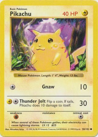 Pokemon | Pikachu (58/102) [Base Set Shadowless Unlimited] | The Nerd Merchant