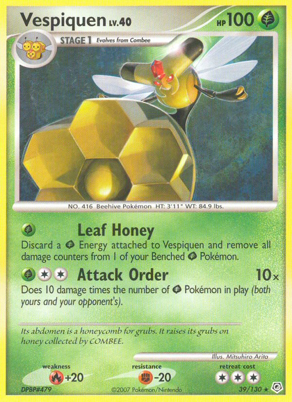Pokemon | Vespiquen (39/130) [Diamond & Pearl: Base Set] | The Nerd Merchant