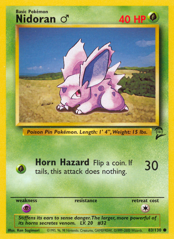 Pokemon | Nidoran (83/130) (Male) [Base Set 2] | The Nerd Merchant