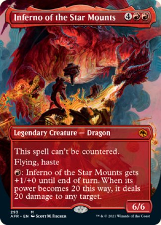 Magic | Inferno of the Star Mounts (Borderless Alternate Art) [Dungeons & Dragons: Adventures in the Forgotten Realms] | The Nerd Merchant