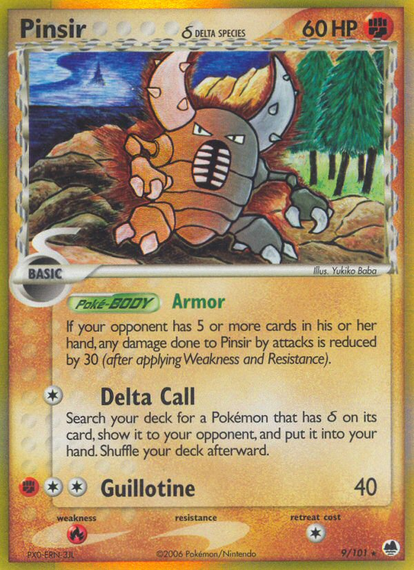 Pokemon | Pinsir (9/101) (Delta Species) [EX: Dragon Frontiers] | The Nerd Merchant