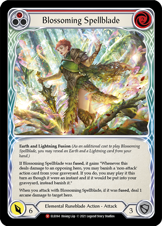 Flesh and Blood TCG | Blossoming Spellblade [ELE064] (Tales of Aria)  1st Edition Rainbow Foil | The Nerd Merchant