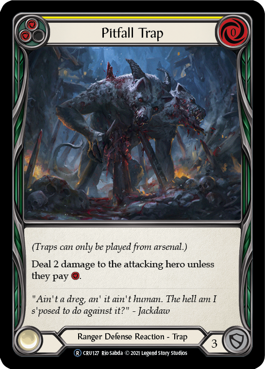 Flesh and Blood TCG | Pitfall Trap [U-CRU127] (Crucible of War Unlimited)  Unlimited Normal | The Nerd Merchant