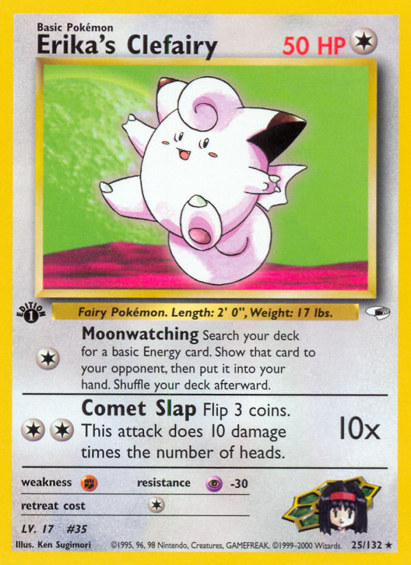 Pokemon | Erika's Clefairy (25/132) [Gym Heroes 1st Edition] | The Nerd Mechant