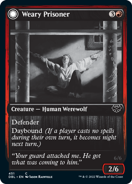 Magic | Weary Prisoner // Wrathful Jailbreaker [Innistrad: Double Feature] | The Nerd Merchant