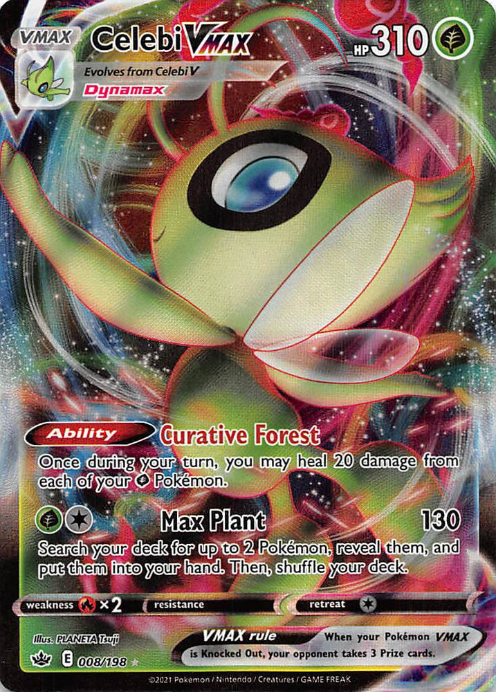 Pokemon | Celebi VMAX (008/198) [Sword & Shield: Chilling Reign] | The Nerd Merchant