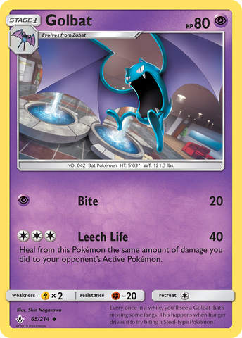 Pokemon | Golbat (65/214) [Sun & Moon: Unbroken Bonds] | The Nerd Merchant