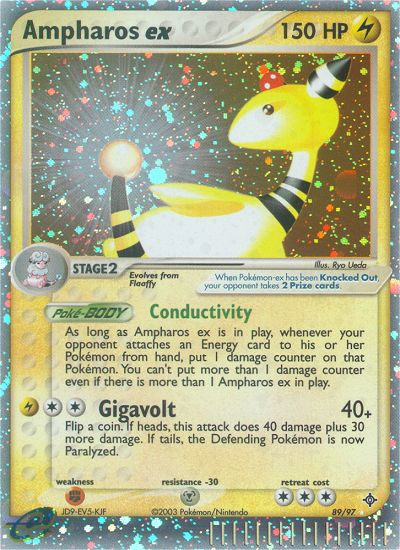 Pokemon | Ampharos ex (89/97) [EX: Dragon] | The Nerd Merchant