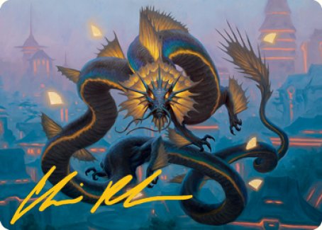 Magic | Ao, the Dawn Sky 1 Art Card (Gold-Stamped Signature) [Kamigawa: Neon Dynasty Art Series] | The Nerd Merchant