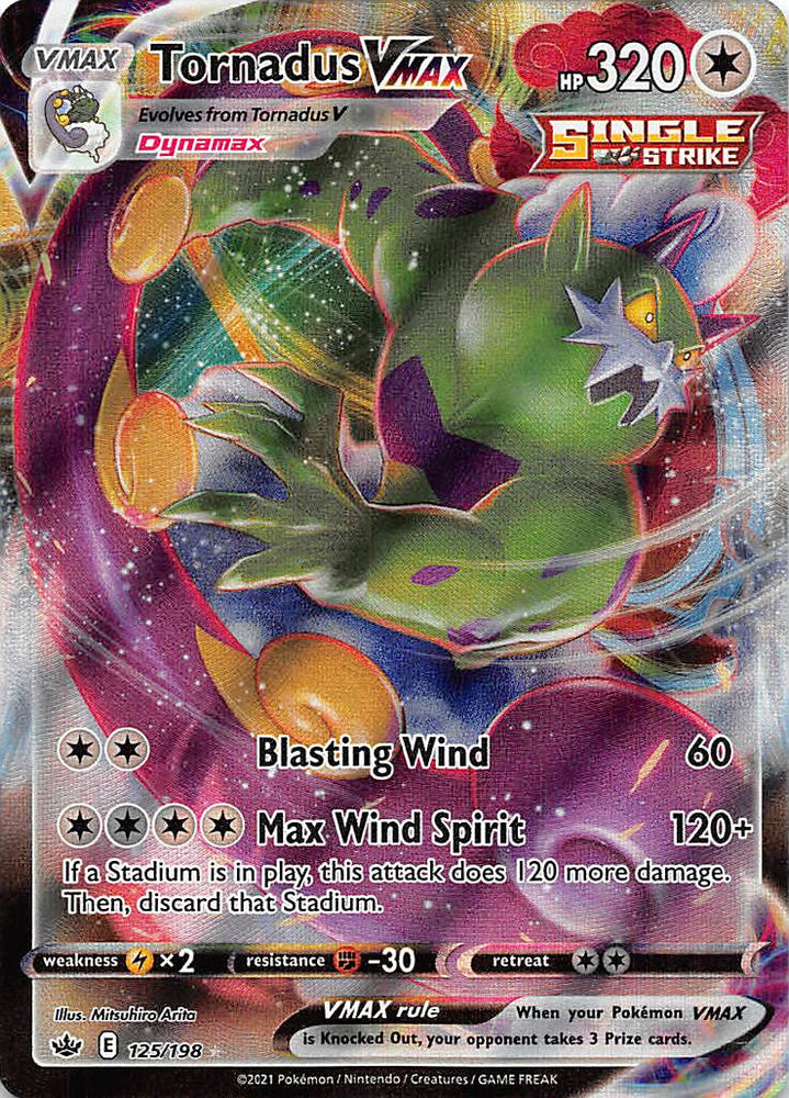Pokemon | Tornadus VMAX (125/198) [Sword & Shield: Chilling Reign] | The Nerd Merchant