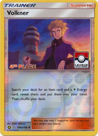 Pokemon | Volkner (135a/156) (League Challenge 4th Place) [Sun & Moon: Ultra Prism] | The Nerd Merchant