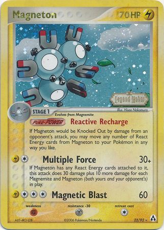 Pokemon | Magneton (22/92) (Stamped) [EX: Legend Maker] | The Nerd Merchant