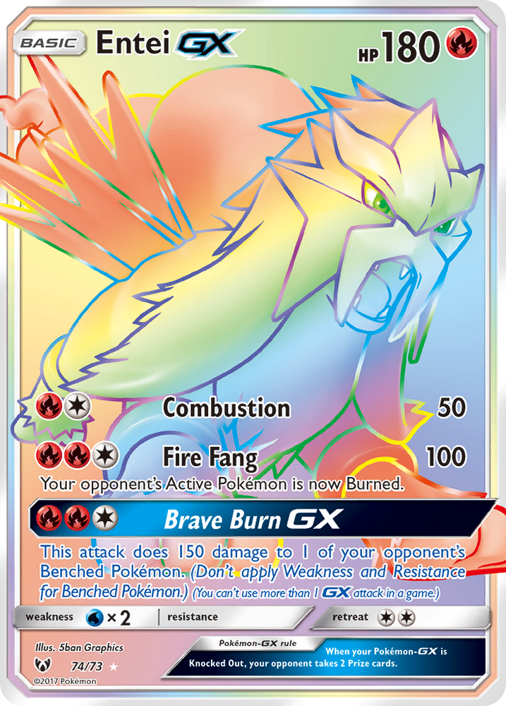 Pokemon | Entei GX (74/73) [Sun & Moon: Shining Legends] | The Nerd Merchant