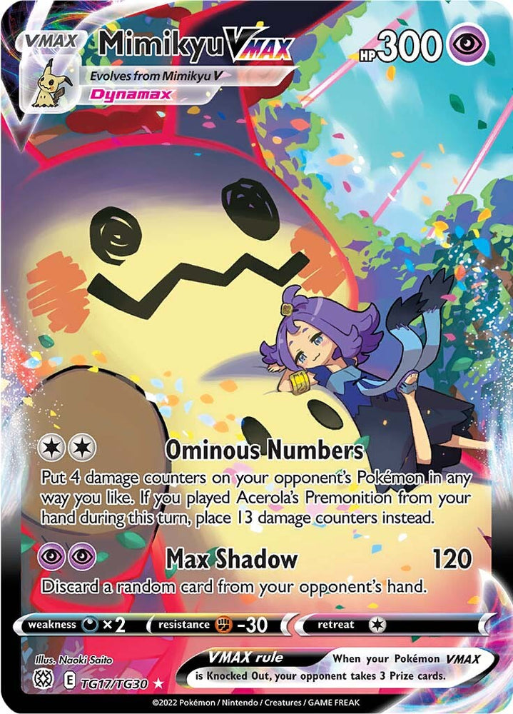 Pokemon | Mimikyu VMAX (TG17/TG30) [Sword & Shield: Brilliant Stars] | The Nerd Merchant