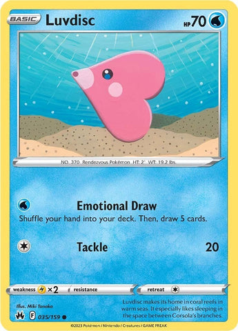 Pokemon | Luvdisc (035/159) [Sword & Shield: Crown Zenith] | The Nerd Merchant