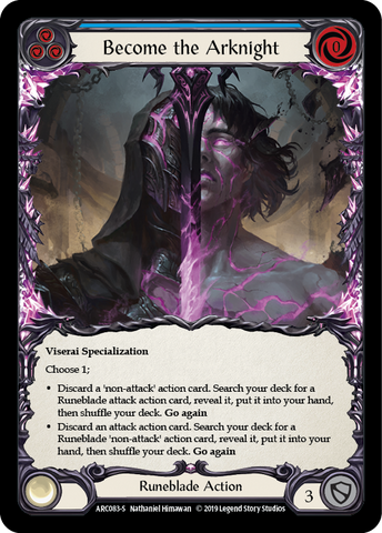 Flesh and Blood TCG | Become the Arknight [ARC083-S] (Arcane Rising)  1st Edition Rainbow Foil | The Nerd Merchant