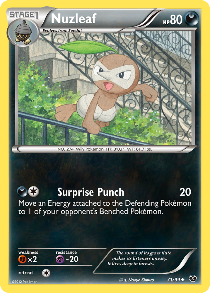 Pokemon | Nuzleaf (71/99) [Black & White: Next Destinies] | The Nerd Merchant
