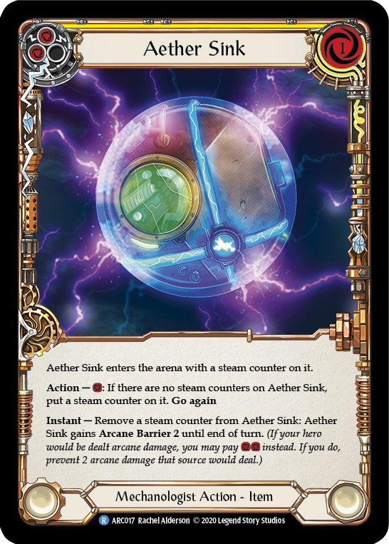Flesh and Blood TCG | Aether Sink [U-ARC017] (Arcane Rising Unlimited)  Unlimited Rainbow Foil | The Nerd Merchant