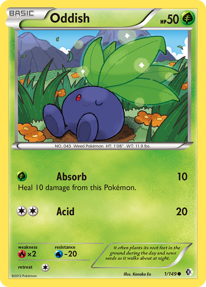Pokemon | Oddish (1/149) [Black & White: Boundaries Crossed] | The Nerd Merchant