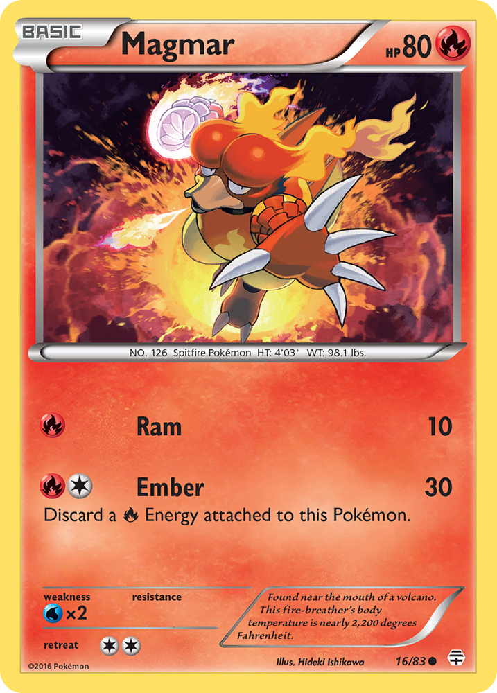 Pokemon | Magmar (16/83) [XY: Generations] | The Nerd Merchant