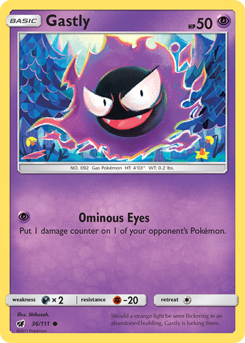 Pokemon | Gastly (36/111) [Sun & Moon: Crimson Invasion] | The Nerd Merchant